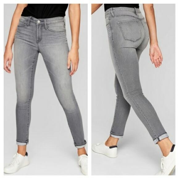 Athleta Sculptek Skinny Jeans Kenai Grey Stretch Denim Women's Size 2 - Picture 1 of 8
